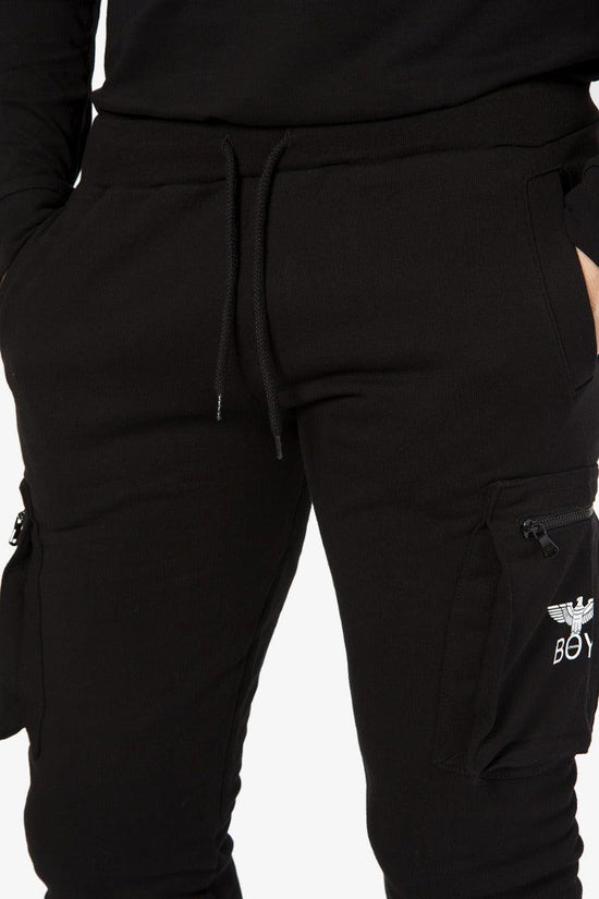 Pantaloni Tasche Laterali-boy london-Nero-Uomo-Blu7049-