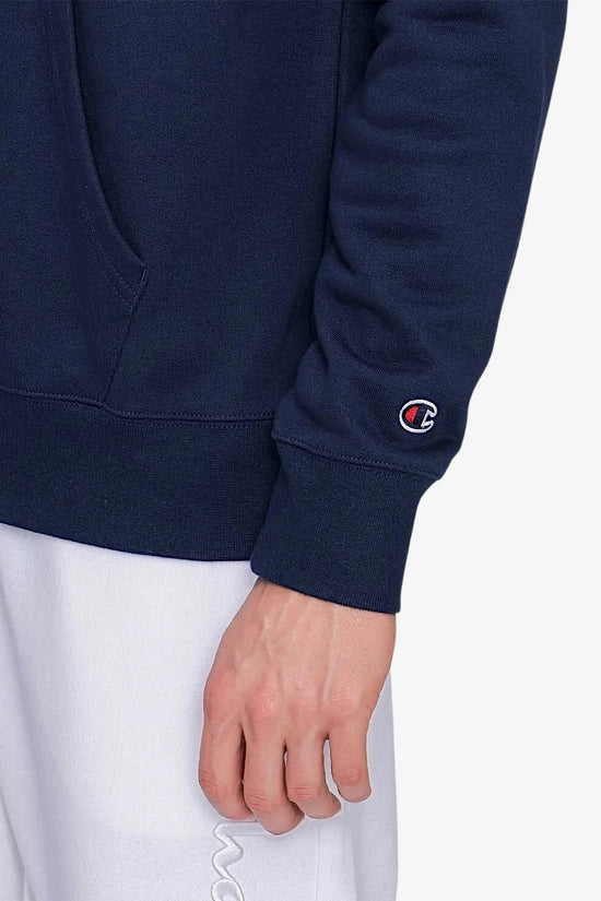 Felpa Con Cappuccio Big Logo Ricamato-champion-Blu-Uomo-218486 bs538-