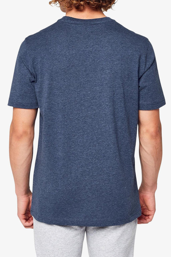 T-Shirt Maniche Corte Logo Piccolo Ricamato-champion-Blu-Uomo-217813 bv502-
