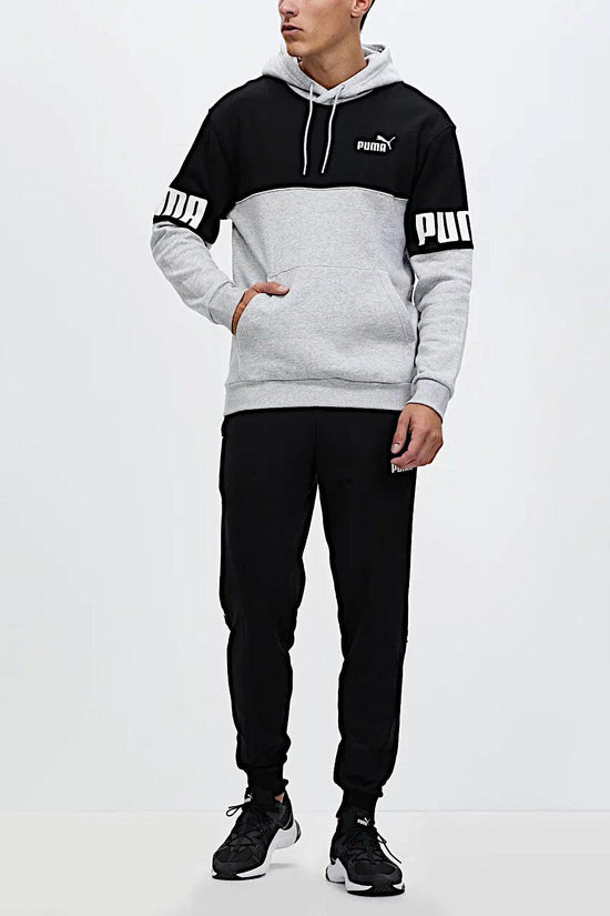 Felpa Con Cappuccio Power Colourblock-puma-Grigio-Uomo-849807 04-