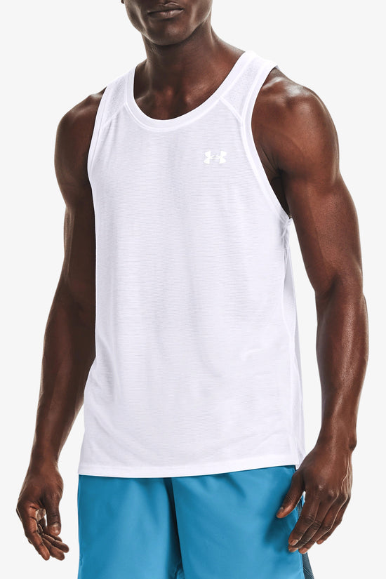 Canotta Streaker Run-under armour-Bianco-Uomo-1361468 100-