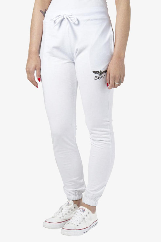 Pantaloni Felpa-boy london-Bianco-Donna-Bld2901-