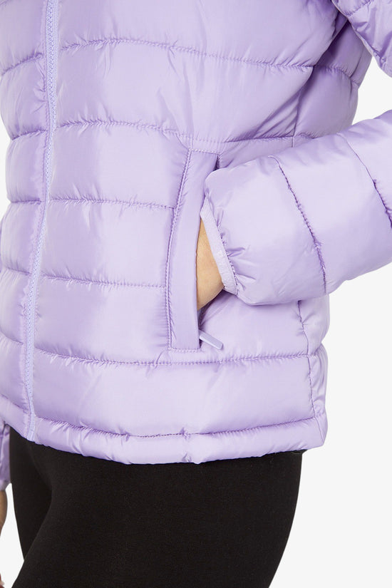 Piumino Full Zip Con Cappuccio-pyrex-Viola-Donna-23ipb44437-