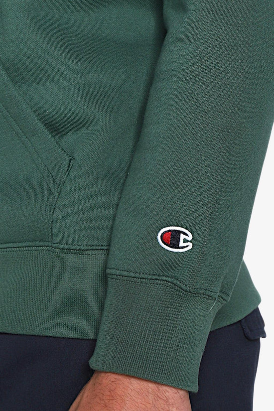 Felpa Con Cappuccio Logo Piccolo Ricamato-champion-Verde-Uomo-217862 gs568-