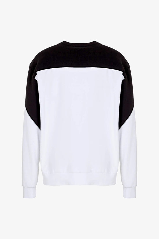 Felpa Girocollo Athletic Colour Block-emporio armani ea7-Bianco-Uomo-6rpm29 pj07z 1100-