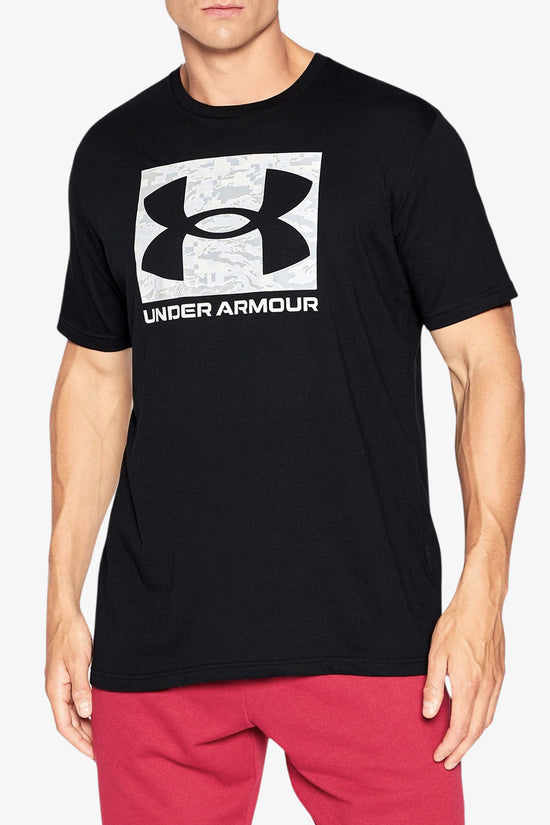 T-Shirt Maniche Corte Box Logo Camo-under armour-Nero-Uomo-1361673 001-