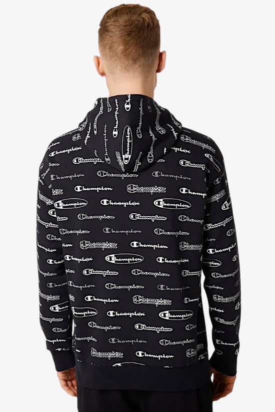 Felpa Con Cappuccio Logo All Over-champion-Nero-Uomo-217259 kl001-