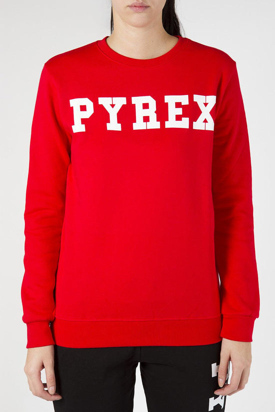 Felpa Girocollo-pyrex-Rosso-Donna-18epy33309-