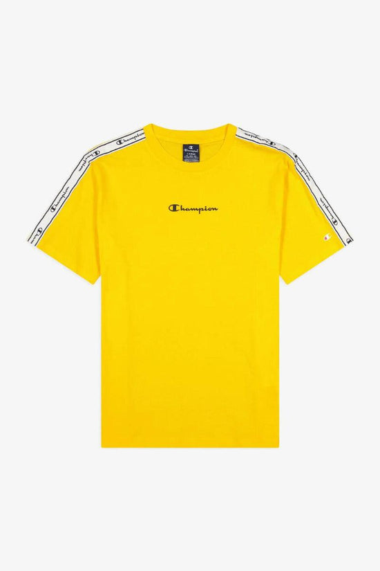 T-Shirt Maniche Corte Con Bande Logo-champion-Giallo-Uomo-217189 ys011-