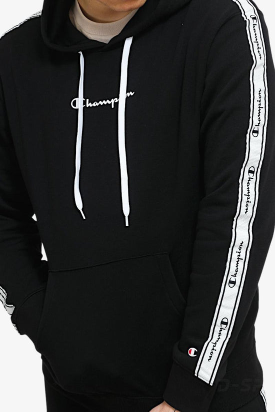 Felpa Con Cappuccio Bande Logo-champion-Nero-Uomo-217184 kk001-