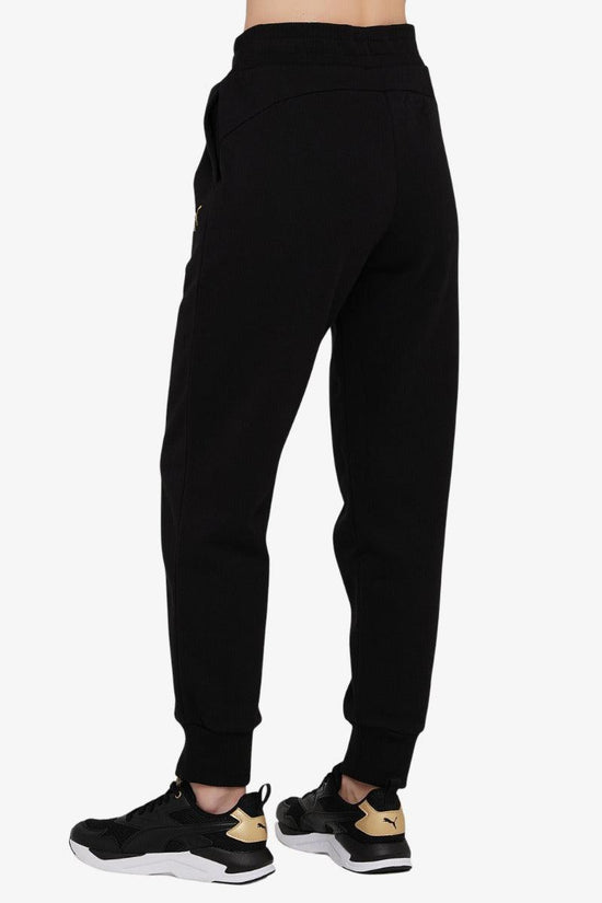 Pantaloni Essentials+ Metallic Logo-puma-Nero-Donna-846139 01-