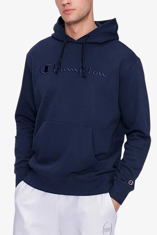 Felpa Con Cappuccio Big Logo Ricamato-champion-Blu-Uomo-218486 bs538-