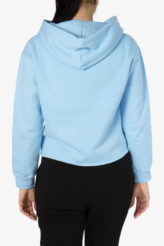 Felpa Con Cappuccio Fondo Taglio Vivo Big Logo Script-pyrex-Blu-Donna-21ipb42670-