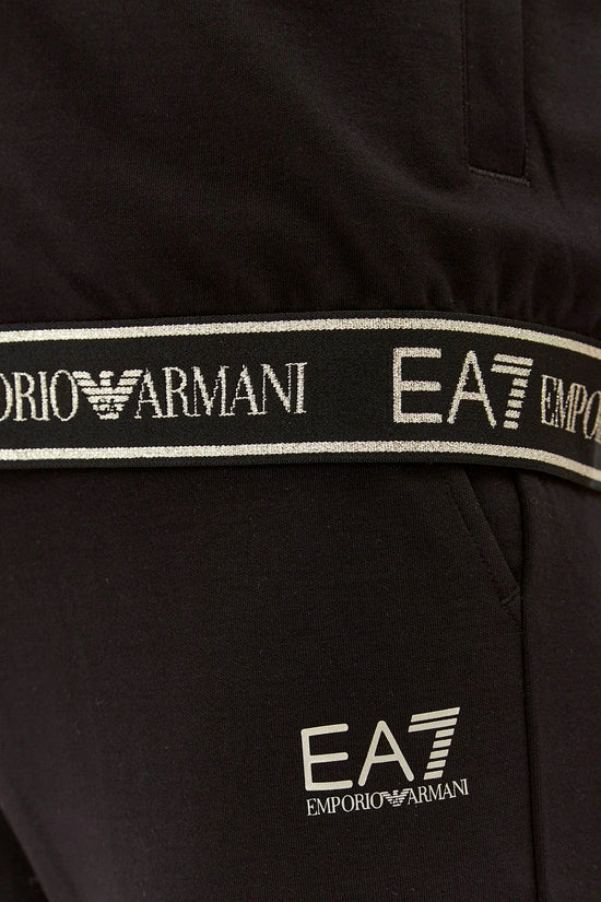 Tuta Full Zip Con Cappuccio Logo Series E Banda Logo-emporio armani ea7-Nero-Donna-6rtv56 tjkwz 1200-