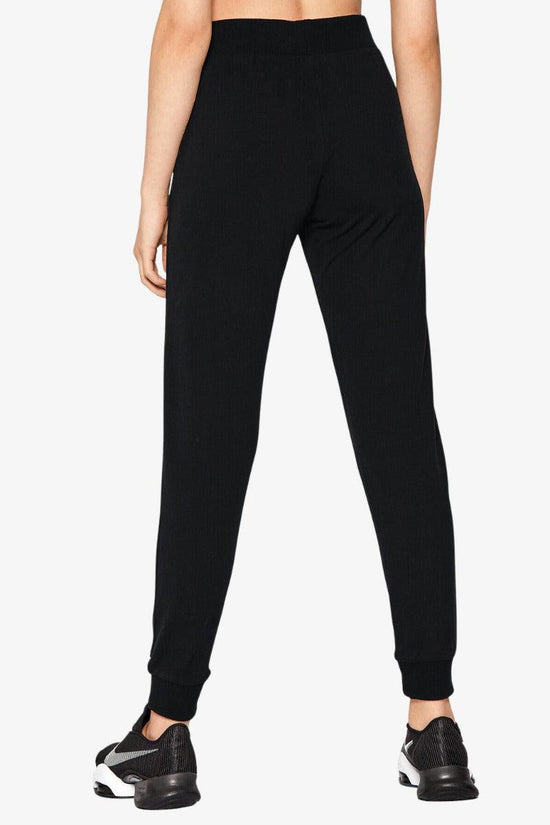 Pantaloni Big Logo Verticale-emporio armani ea7-Nero-Donna-8ntp85 tjcqz 0203-