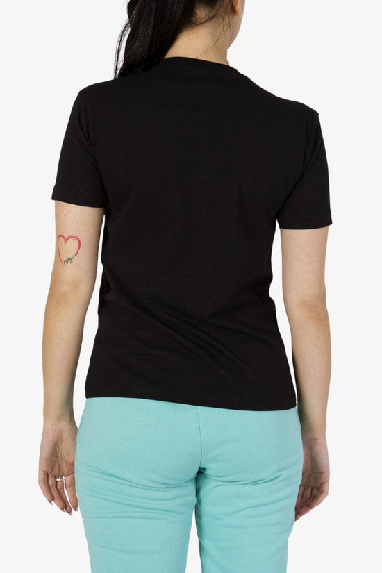 T-Shirt Maniche Corte Big Logo Glitter-pyrex-Nero-Donna-22epb34234-