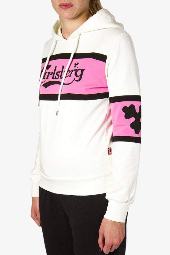 Felpa Con Cappuccio Colour Block Big Logo-carlsberg-Bianco-Donna-Cbd4020-