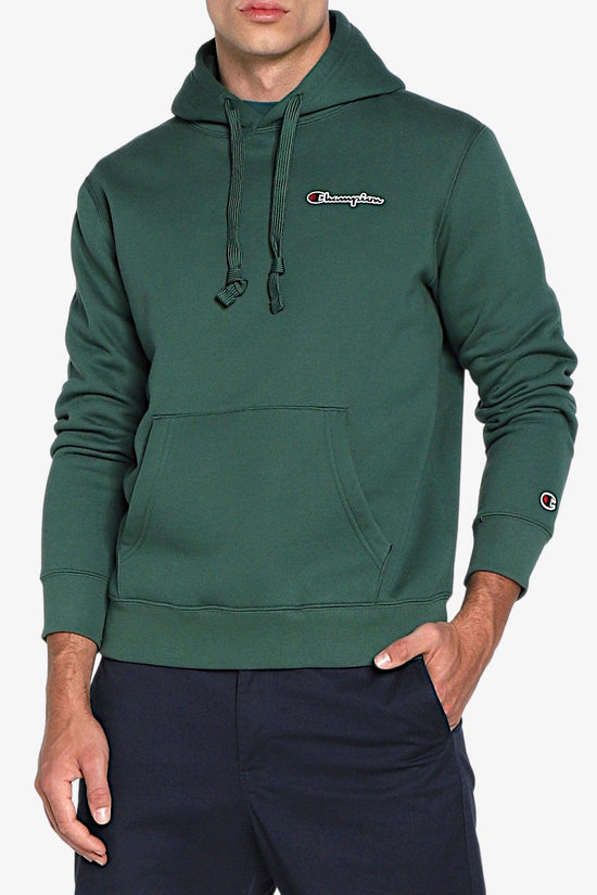 Felpa Con Cappuccio Logo Piccolo Ricamato-champion-Verde-Uomo-217862 gs568-