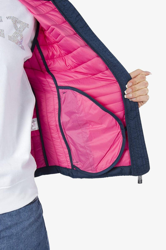 Gilet Piumino Full Zip Senza Maniche-yes zee-Blu-Donna-J231/q300 0713-