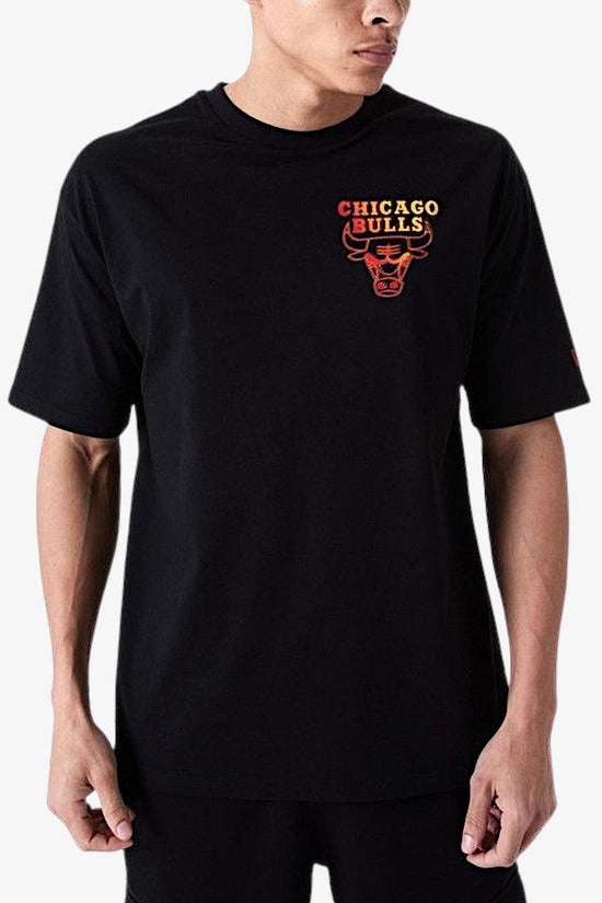 T-Shirt Maniche Corte Chicago Bulls Neon Fade-new era-Nero-Uomo-60284682-