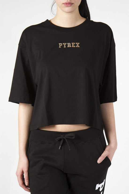 T-Shirt Maniche Corte-pyrex-Nero-Donna-18epy34020-