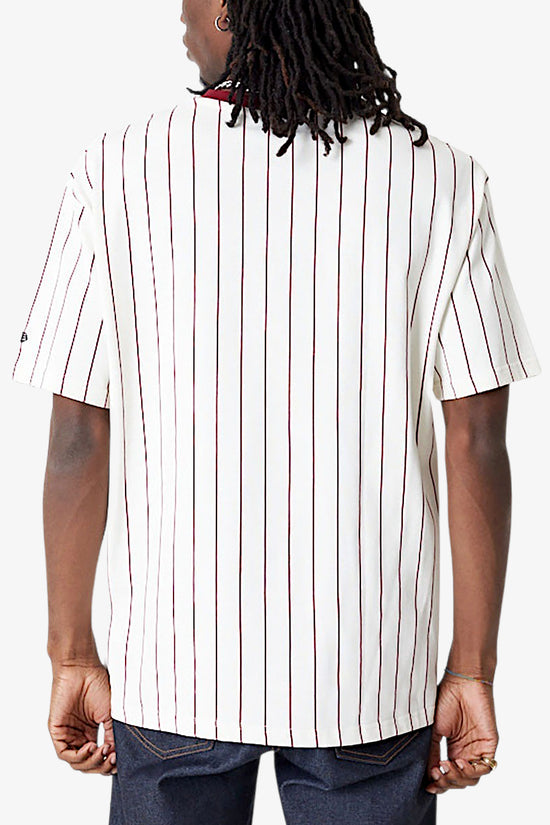 T-Shirt Maniche Corte Pinstripe-new era-Beige-Uomo-60416429-