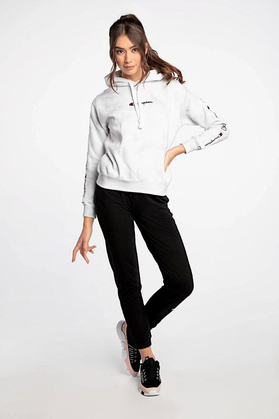 Felpa Con Cappuccio Tie-Day Con Bande Logo-champion-Bianco-Donna-114755 wl001-