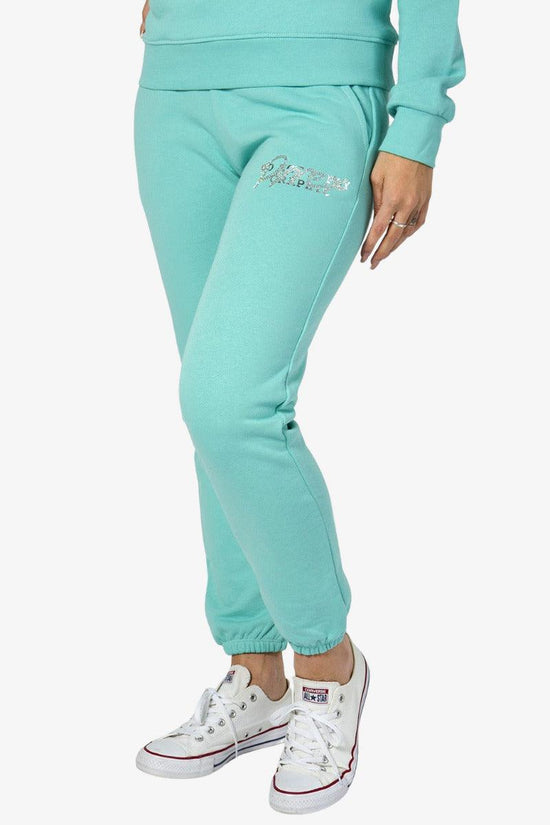 Pantaloni Logo Piccolo Script In Strass-pyrex-Verde-Donna-22epb43151-