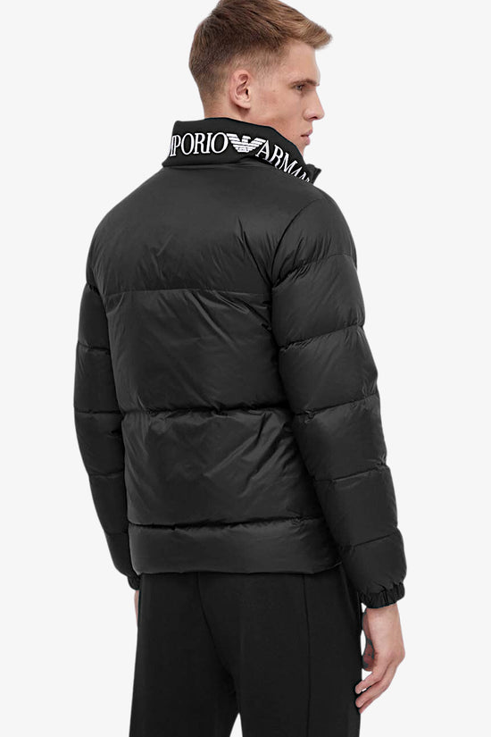 Piumino Full Zip Maxi Logo Sul Collo-emporio armani ea7-Nero-Uomo-6rpb33 pneoz 1200-