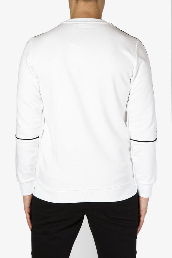 Felpa Girocollo Teom Con Bande Logo-fila-Bianco-Uomo-688812 e08-