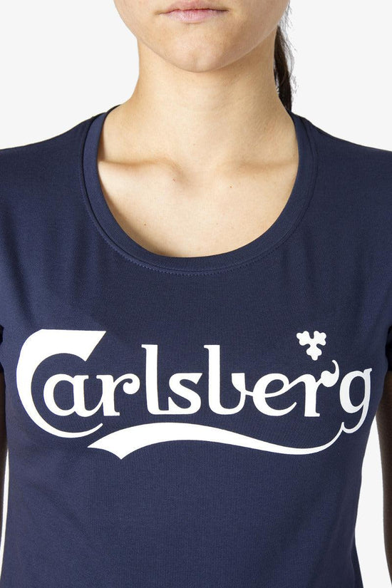 T-Shirt Maniche Corte Logo-carlsberg-Blu-Donna-Cbd4105-