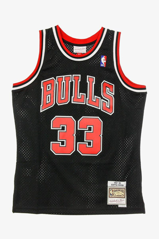 Canotta Swingman NBA Chicago Bulls Scottie Pippen-mitchell&ness-Nero-Uomo-Smjygs18151-cbublck97spi-
