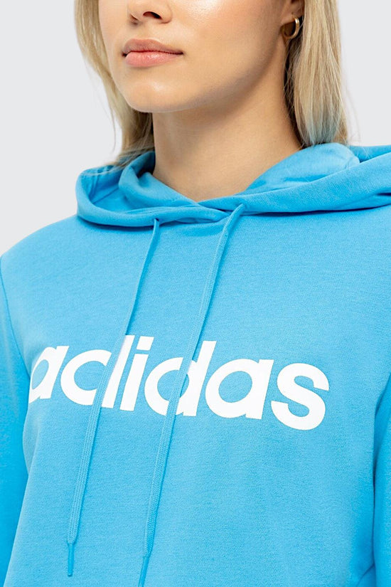 Felpa Con Cappuccio Big Essentials Logo-adidas performance-Blu-Donna-He9359-