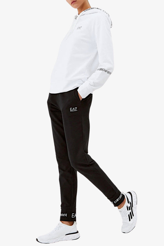 Tuta Con Cappuccio Bande Logo-emporio armani ea7-Bianco-Donna-8ntv52 tjcqz 21ba-