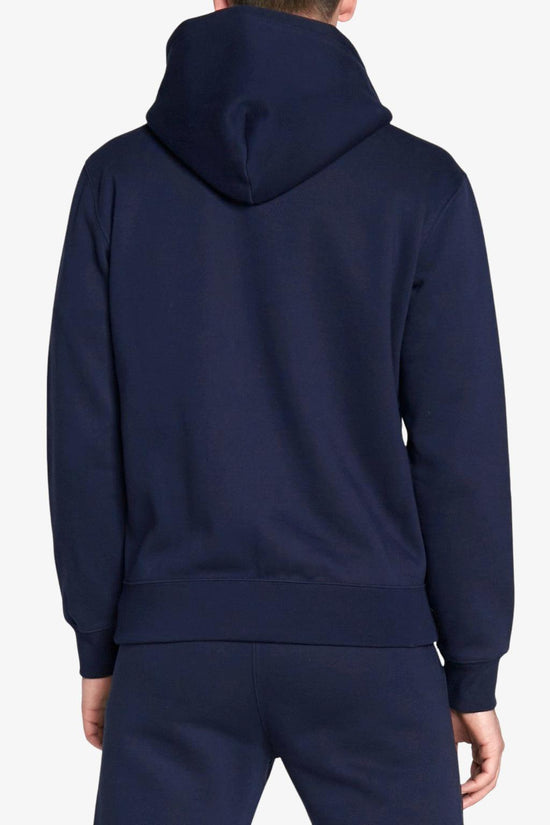 Felpa Full Zip Con Cappuccio Logo Piccolo Ricamato-champion-Blu-Uomo-217864 bs538-