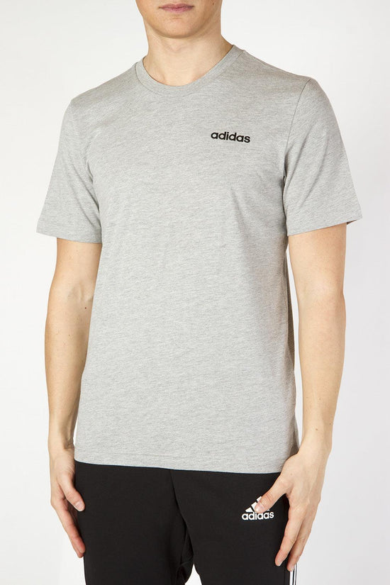 T-Shirt Maniche Corte Essentials Plain-adidas performance-Grigio-Uomo-Du0382-