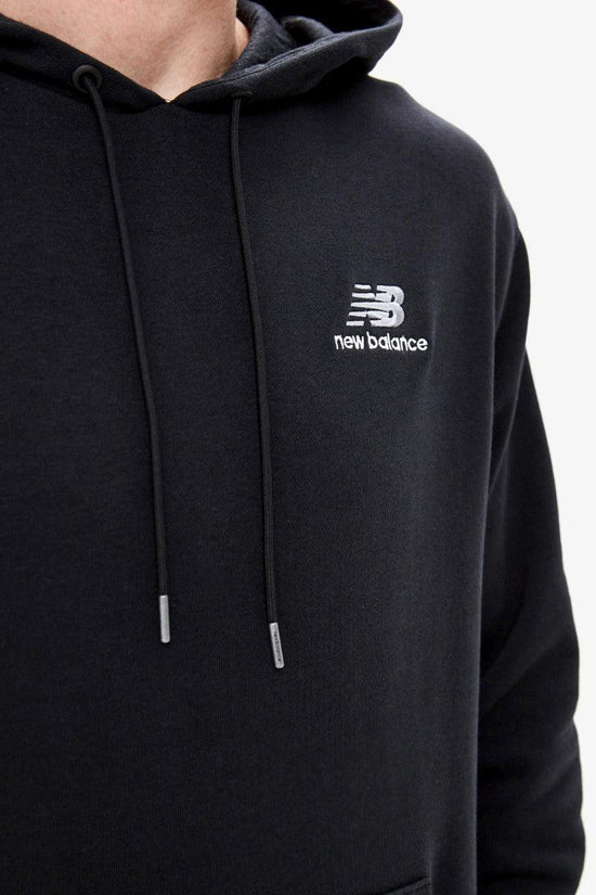 Felpa Con Cappuccio Essential Embroidered-new balance-Nero-Uomo-Mt11550bk-