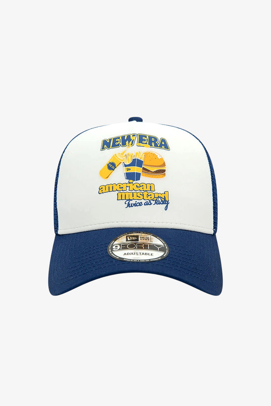 Cappellino A-Frame Trucker 9FORTY ADJUSTABLE Food American Burger-new era-Blu-Special_unisex-Ne food trucker new-