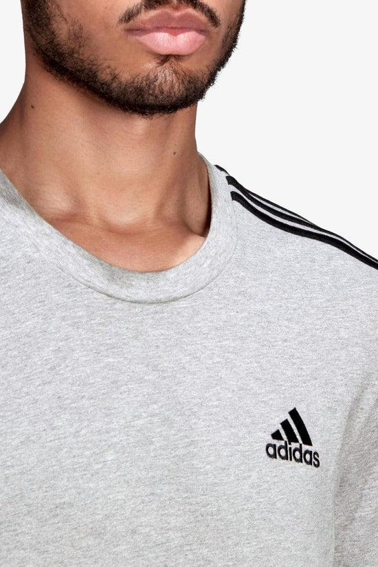 T-Shirt Maniche Corte Essentials 3-Stripes-adidas performance-Grigio-Uomo-Gl3735-