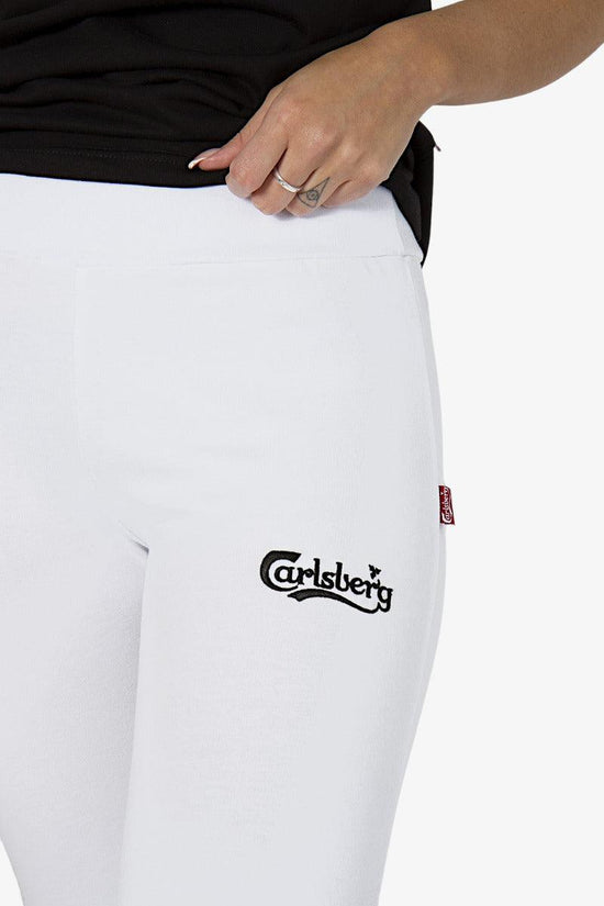 Pantaloni Slim Logo Piccolo-carlsberg-Bianco-Donna-Cbd4328-