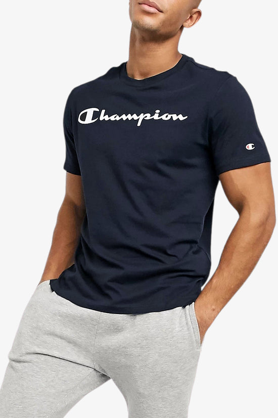 T-Shirt Maniche Corte Big Logo-champion-Blu-Uomo-218531 bs501-