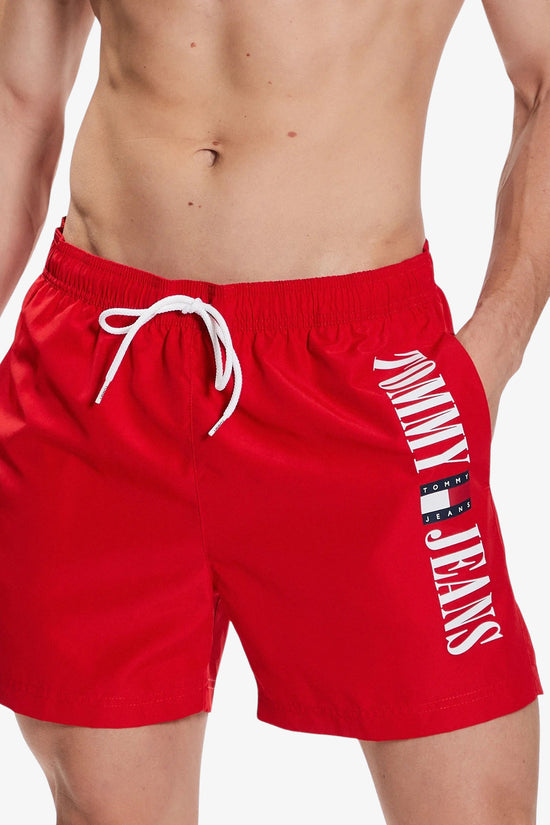 Boxer Mare Archive Media Lunghezza-tommy jeans-Rosso-Uomo-Um0um02954 xnl-