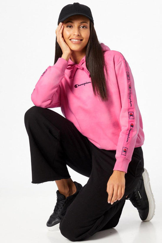 Felpa Con Cappuccio Tie-Day Con Bande Logo-champion-Rosa-Donna-114755 pl042-