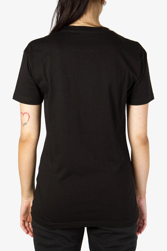 T-Shirt Maniche Corte Logo Strass-boy london-Nero-Donna-Bld3030-