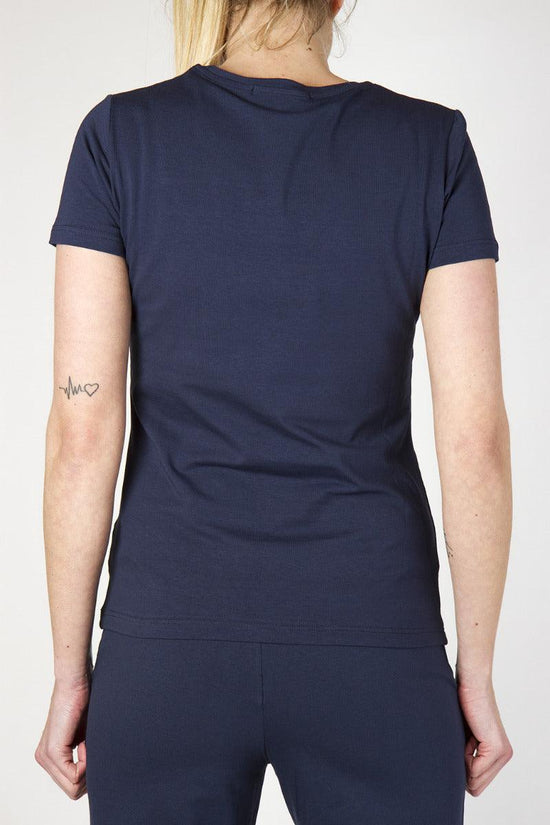 T-Shirt Maniche Corte-carlsberg-Blu-Donna-Cbd3801-