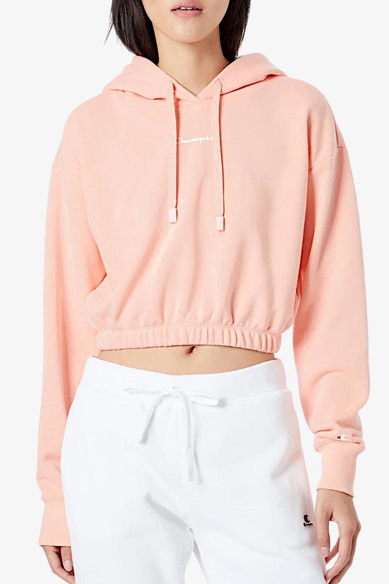 Felpa Corta Con Cappuccio Logo Piccolo-champion-Rosa-Donna-114861 ps012-