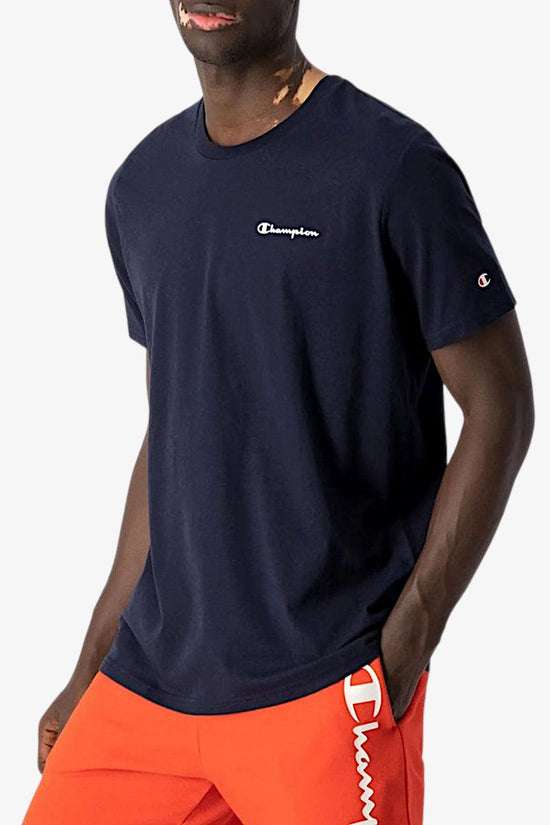 T-Shirt Maniche Corte Logo Piccolo-champion-Blu-Uomo-217159 bs501-