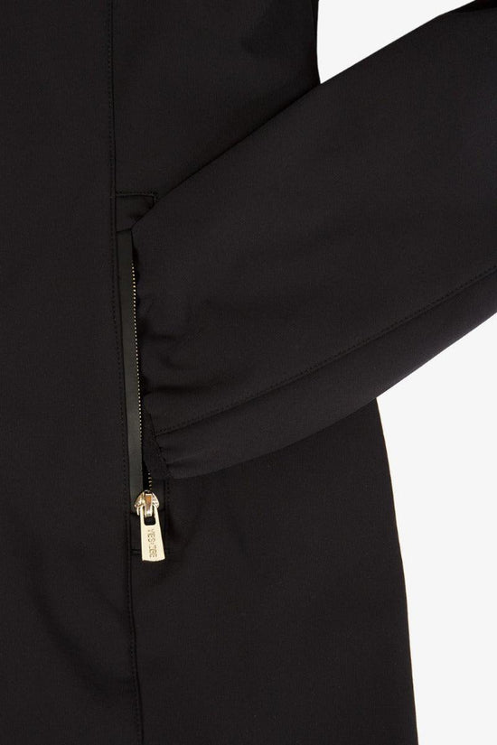 Piumino Soft Shell Full Zip Con Cappuccio-yes zee-Nero-Donna-O047/l300 0801-