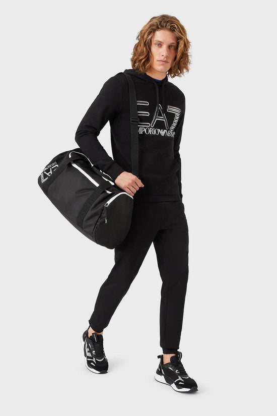 Felpa Con Cappuccio Big Logo-emporio armani ea7-Nero-Uomo-3lpm45 pjfgz 1200-