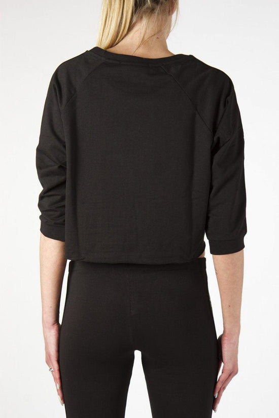 Felpa Girocollo-boy london-Nero-Donna-Bl1100-